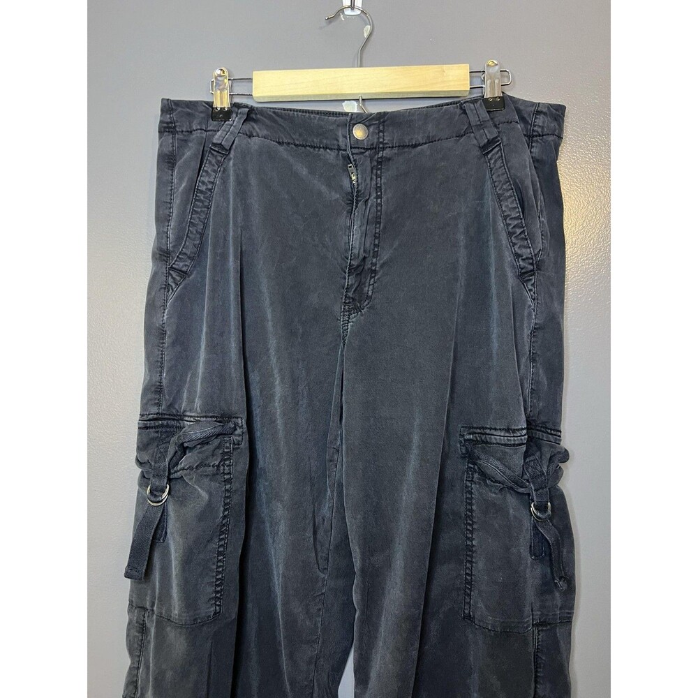 American Eagle Outfitters Pants Womens 14 Gray High Rise Baggy Wide Leg Cargo